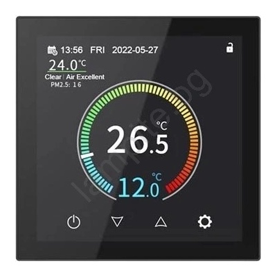 Geti Термостат за вграждане 230 V, черен, с Wi-Fi (Tuya) (TI0232)