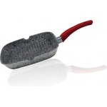 Sapir Грил тиган ZEPHYR Actual Line ZP 4316 NM24C, 24 см, Керамично-мраморно покритие, Сив/червен (4316120010) - topmarket