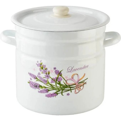 idilia 26 см емайлирана тенджера с метален капак idilia разцветка Лаванда