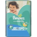 Pampers Пелени Pampers Active Baby Maxi Plus, 16-Pack, p/n PA-0200250 - Пелени за еднократна употреба за бебета с тегло от 10 до 15 kg (PA-0200250)