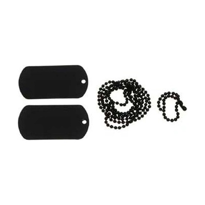 MFH Dog-Tags psie štítky čierne s retiazkou