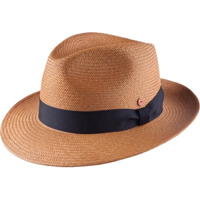 Fedora Bogart exkluzívní panamský klobouk s černou stuhou ručně pletený UV faktor 80 Ekvádorská panama Mayser Torino