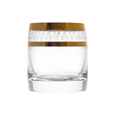 Bohemia Crystal Sklenice na pálenku Ideal se zlatým dekorem 6 x 60 ml