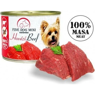 Fine Dog MINI Exclusive hovězí 100% masa 6 x 200 g