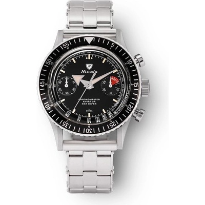Nivada Grenchen Chronomaster Broad Arrow N Inter. Bezel Manual Forstner Rivet