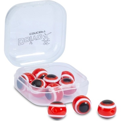 Doiyo skleněné korálky s okem Red 6mm 15ks