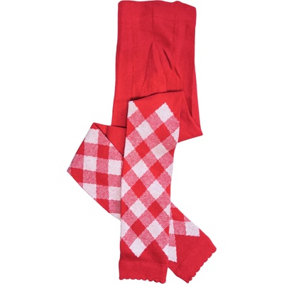 Dětské punčochové legíny pro dívky červené kárované – Zbozi.Blesk.cz