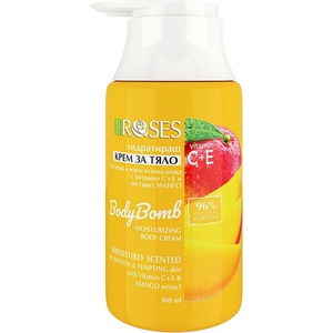 Nature of Agiva Roses Хидратиращ крем за тяло Body Bomb, с помпа, 300 ml Лосион за тяло