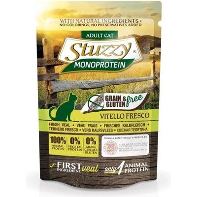 Stuzzy Monoprotein Grain&Gluten Free Fresh Veal - Пауч за израснали котки с телешко, 5 броя х 85 гр