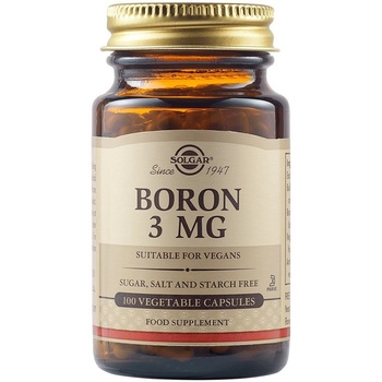 Solgar Boron, 3 mg, 100 растителни капсули, Solgar