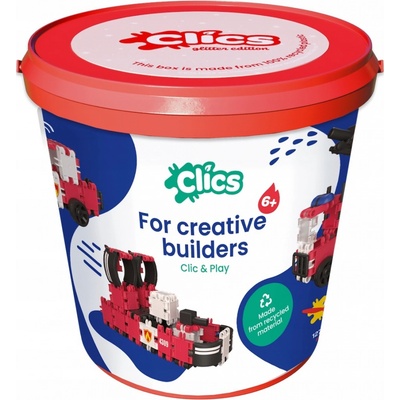 CLICS Bricks Bucket 8v1, 127 ks Hasiči
