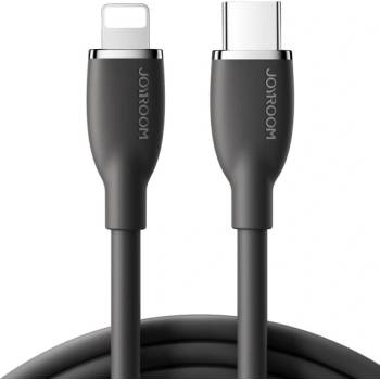 Joyroom SA29-CL3 silikónový rýchlonabíjací a dátový, 30W USB-C/Lightning na iPhone/iPad/iPod/AirPods, 1,2m, černý