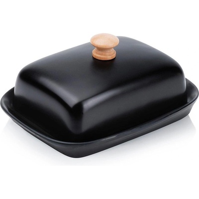 ORION Керамична кутия за масло, черна, 16х12.5х7см (1049)