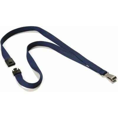 Snúrka na krk Závesný remienok DURABLE SOFT COLOUR 15mm tmavomodrý 10ks