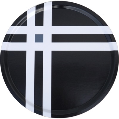 Born in Sweden Поднос за сервиране Cross Thick 46 см черен (7340306)
