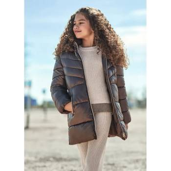 MAYORAL Зимно яке дълго за момиче в цвят шоколад Майорал