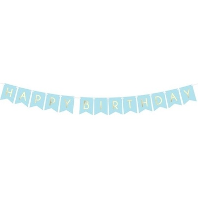 PartyDeco Girlanda HB světle modrý 15 x 175 cm – Zbozi.Blesk.cz
