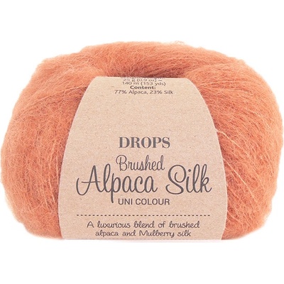 Příze DROPS Brushed Alpaca Silk 22 - světlá rezavá