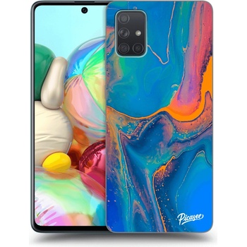 Pouzdro Picasee silikonové Samsung Galaxy A71 A715F - Rainbow černé