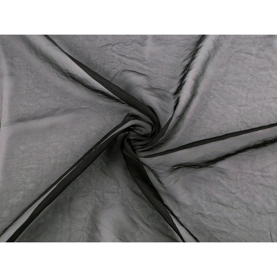 Organza dekorační / oděvní matná, krešovaná Varianta: 7 černá 60651/156899/281072