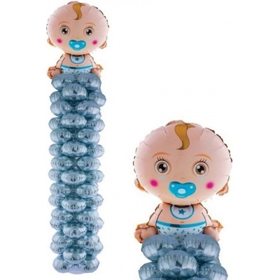 Funny Fashion Foliový balonek stojan chlapeček 175 cm