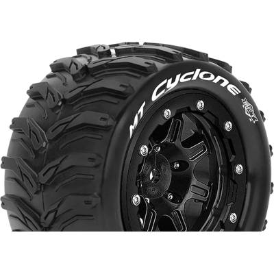 LOUISE RC Гуми монтирани с джанти Louise RC MFT MT-CYCLONE Tire Set for Traxxas Maxx Mounted Sport Black 3.8 Bead-Lock Wheels 1/2 Offset Hex 17mm LOUT3331SB (LOUT3331SB)