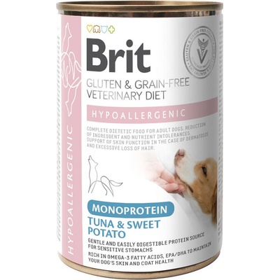 Brit Veterinary Diet Dog Can Hypoallergenic Monoprotein Tuna 400 g