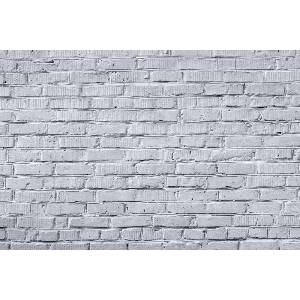 DIMEX ART Флизелинов фототапет текстура бели тухлени стени 375 x 250 см