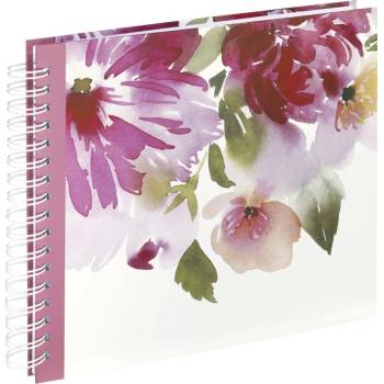 Hama album klasické spirálové WATERCOLOR FLOWER 28x24 cm, 50 stran