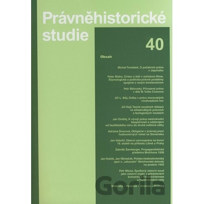 Právněhistorické studie 40