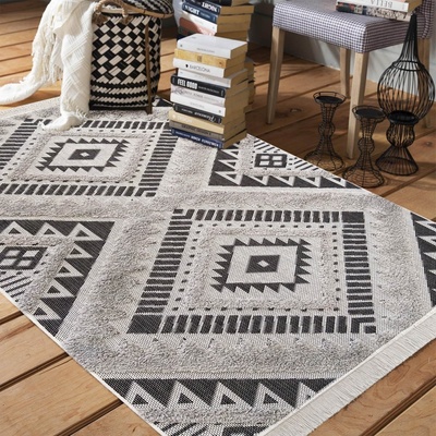 DomTextilu Originálny sivý koberec v škandinávskom štýle 45291
