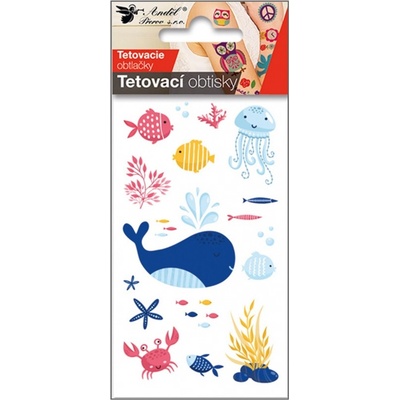 Tetovací obtisky Rybičky 10 5 x 6 cm