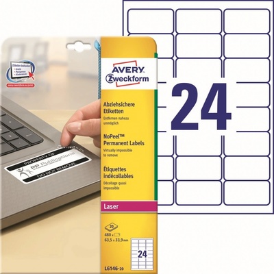 Avery Zweckform 20 listů, A4, bílé L6146-20 – Zboží Dáma