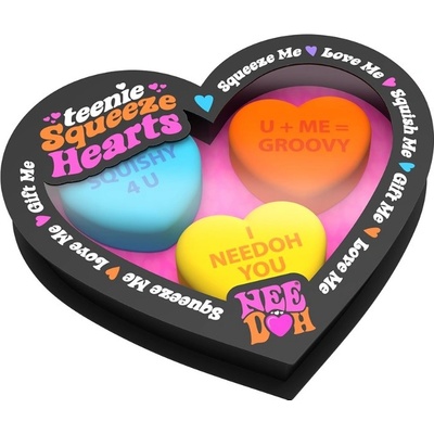 Schylling NeeDoh Mačkací antistresová srdíčka 3 ks