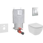 GROHE Uniset - Комплект от предстена инсталация, тоалетна чиния и седалка Ideal Standard Tesi, бутони Skate Cosmopolitan, хром 38643SET-KE (38643SET-KE)