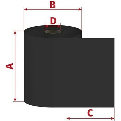 OEM 68mm x 300m TTR premium pryskyřice, D25/OUT, na textil 1003420