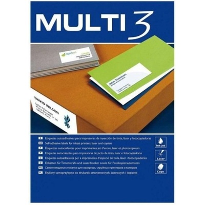 MULTI 3 Етикети за принтер MULTI 3 Бял 100 Листи Ø 117 mm CD/DVD (8410782108160)