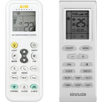 General SINCLAIR YB1FA, YB1FA2, ASC-12AIN, ASC-18AIN, ASC-24AIN, ASC-30AIN - съвместимо дистанционно управление на марката General (YB1FA, YB1FA2, ASC-12AIN, ASC-18AIN, ASC-24AIN, ASC-30AIN)