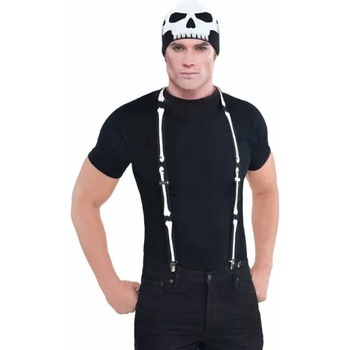 Image 1 of Amscan Черни тиранти с мотив на кости