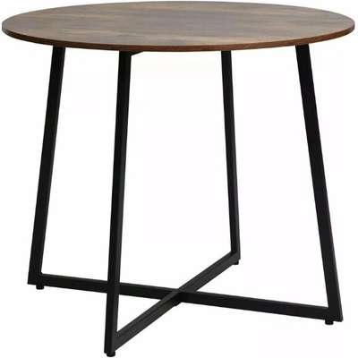 Textilomanie LUNA Okrúhly jedálenský stôl 90 cm rustikálne hnedá