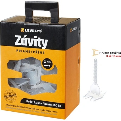 LEVELYS Závity priame 1mm/100ks