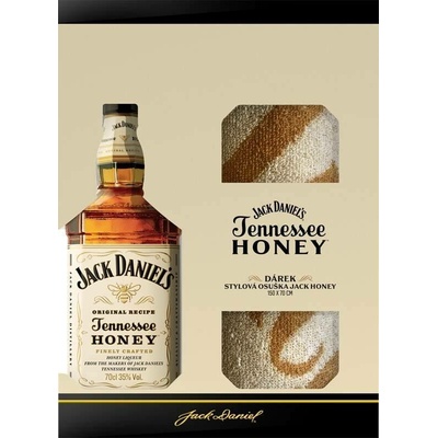Jack Daniel's Honey 35% 0,7 l (dárkové balení osuška)