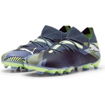 PUMA Юношески футболни бутонки Puma Future 7 Match Rush Junior Firm Ground Football Boots - Grey/White/Grn