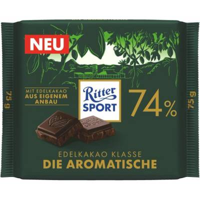 Ritter Sport Kakao-Klasse 74% Síla Peru 75 g