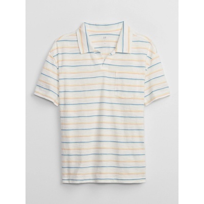 GAP dětské pruhované polo tričko bílá