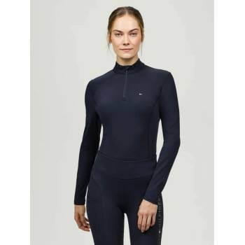 Tommy Hilfiger Tričko Beth 1/4 Zip Winter Baselayer dámské desert sky