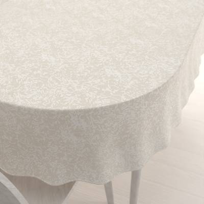 Biante Veľký teflónový oválny obrus TF-033 Venezia smotanový 200x240 cm