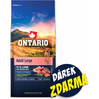 Ontario Adult Large Lamb & Brown Rice 12 kg