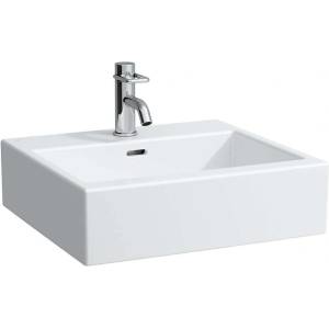 Laufen Living - Умивалник 50x46 см, с 3 отвора за смесител, бял H8174310001081 (H8174310001081)