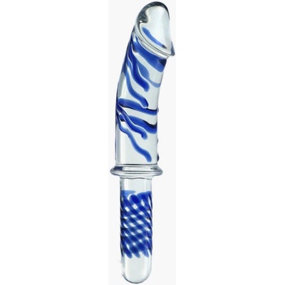 Glas Realistic Double Ended Glass Dildo With Handle